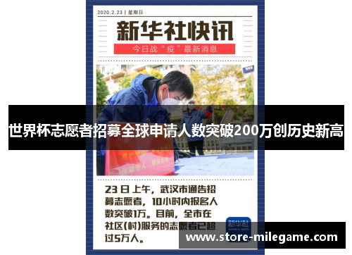 世界杯志愿者招募全球申请人数突破200万创历史新高 世界杯志愿者招募全球申请人数突破200万创历史新高